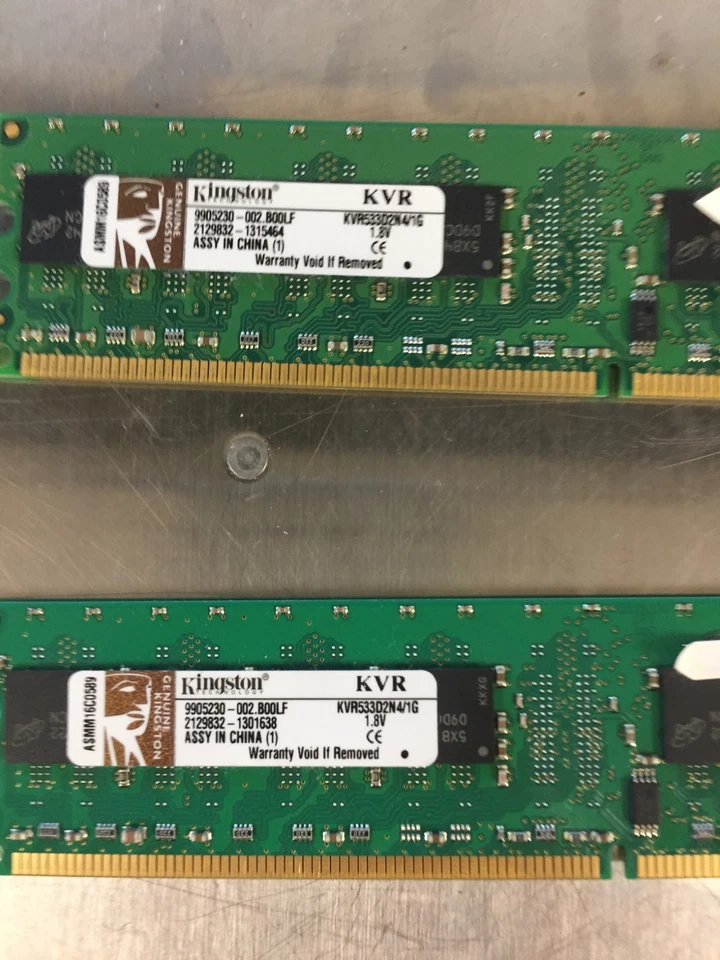 Kingston KVR 1GB DDR2-533 PC2-4200 Desktop RAM (2x1GB) KVR533D2N4/1G - Image 2 of 3