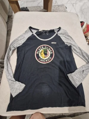 Reebok Black Hawks Chicago Shirt Long Sleeve Size CCM 2015  - image 1 of 4