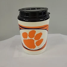 Vintage 90s CLEMSON TIGERS 64oz Travel Jug Mug Orange Official Tailgate Tumbler