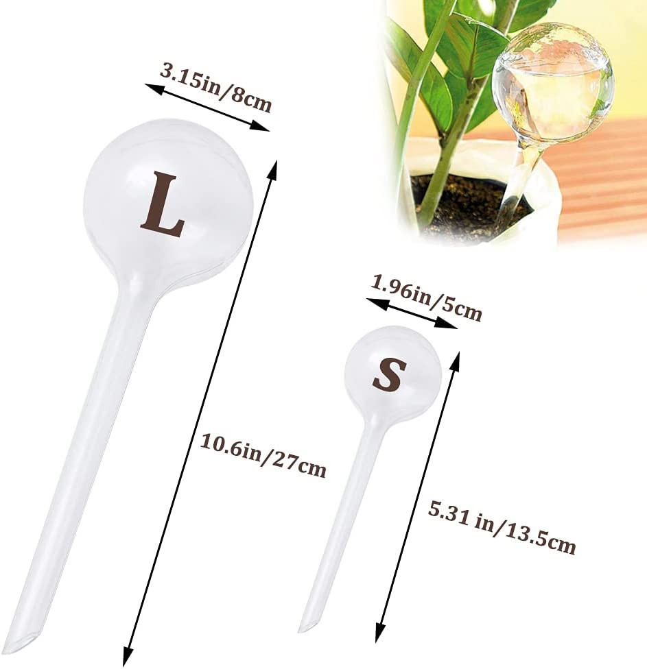 10 Pcs Clear Plant Watering Globes,Plastic Self-Watering Bulbs,Flower Automatic 