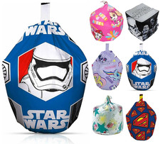 Kids Cartoon Licensed Bean Bag Filled Square Seat for Boys & Girls