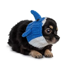 Baby Shark Costume - Warm Knit Dog Snood Wrap for Pets, Neck Ear Cover Protec...