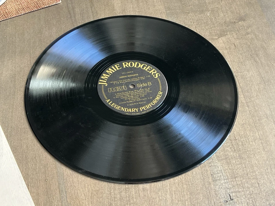 Jimmie Rodgers A Legendary Performer LP 1976 RCA CPL1-2504(e) EX/VG Country Folk - Image 3 of 4