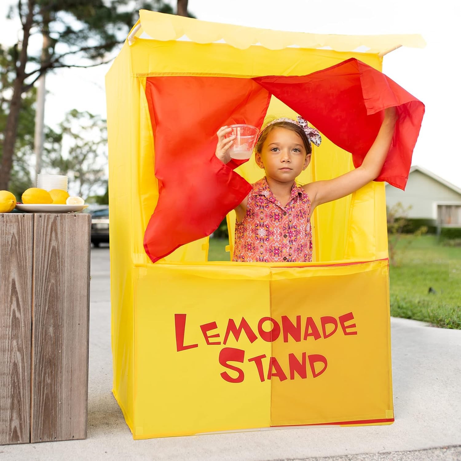 Alvantor Lemonade Stand Puppet Show Theater Pretend Old Version With Poles 