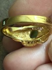 Vintage Real Jade Goldtone With Small Rhinestones Ring Size 7 — photo 3