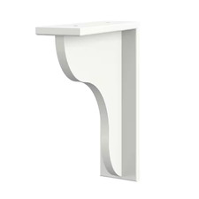 Shaker Partial Overlay 3 In. W X 9.25 In. D X 11.5 In. H Curved Corbel in Linen