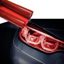 Sticker Overlay Wrap Sheet For Headlight Taillight Cover Car Red Tint Vinyl Film