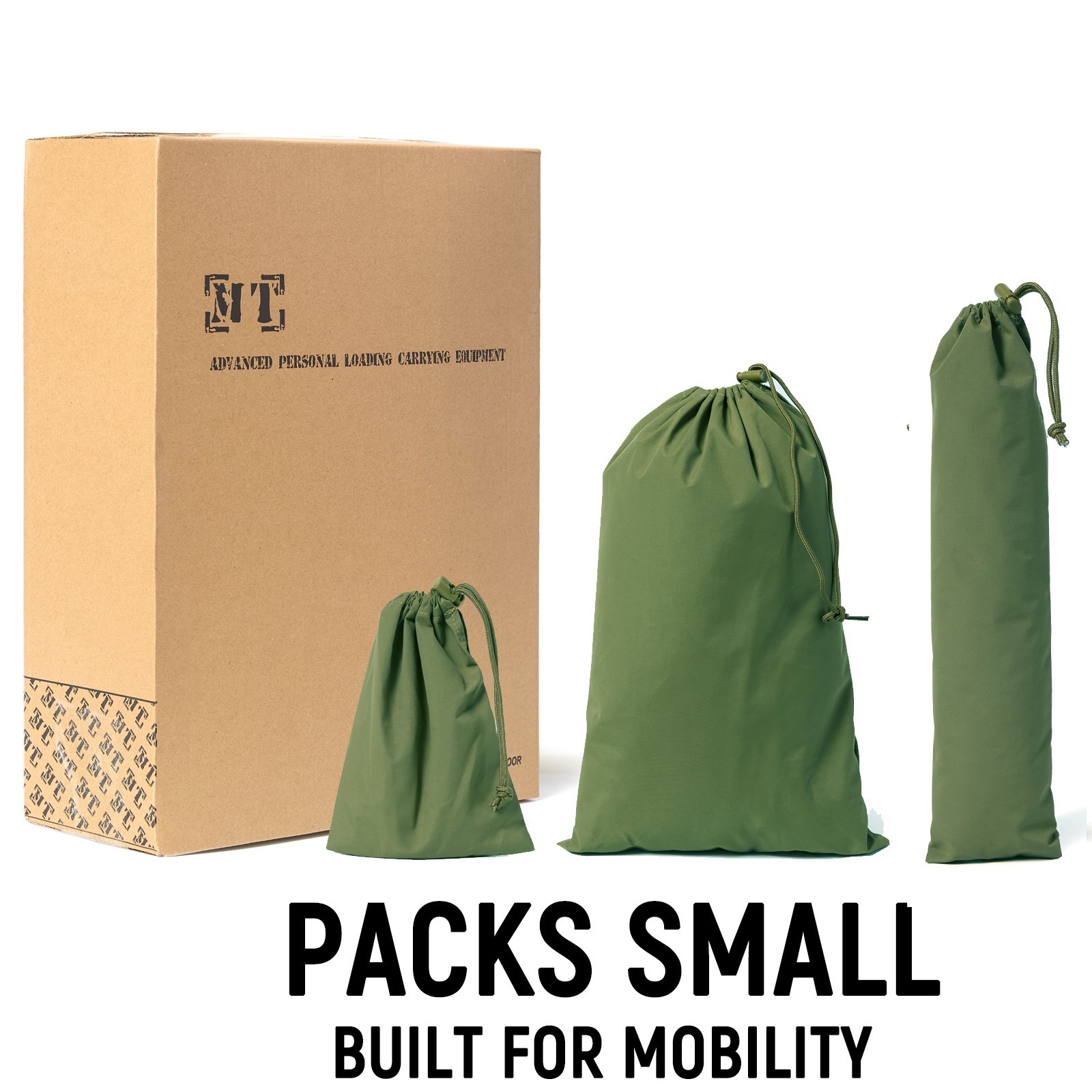 Compact OD Green Bivy Tent +Military ALICE Pack Olive Drab Tactical Survival Set