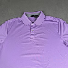RLX Ralph Lauren Polo Shirt Mens Large Purple Performance Golf Top Stretch