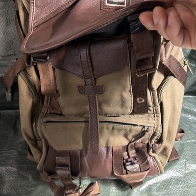 JANSPORT Skip Yowell Pleasanton Backpack 23L Canvas Leather Used