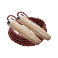 Champion Sports Leather Ball Bearing Jump Rope Brown 9' Rope Fast Ship