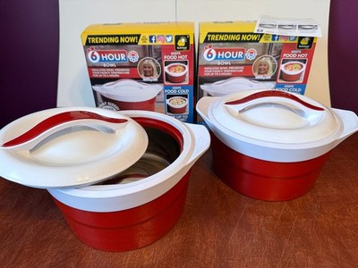 6 HOUR BOWL Insulated Bowls for Hot or Cold Foods AS SEEN ON TV Pair of 2