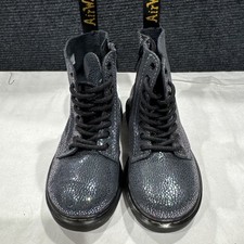 Doc Martens 1460 Blue/Gray/Glitter Boots, Brand New, Kid US 8