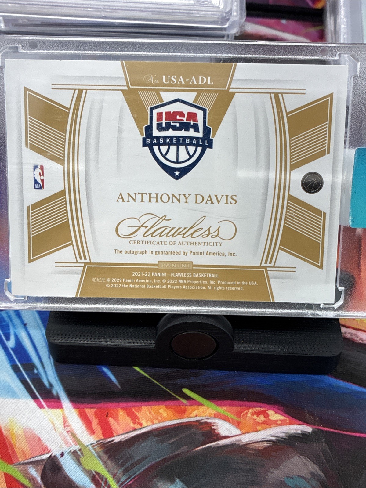 ANTHONY DAVIS 2021-22 PANINI FLAWLESS #USA-ADL USA BASKETBALL AUTO 20/25 view 6