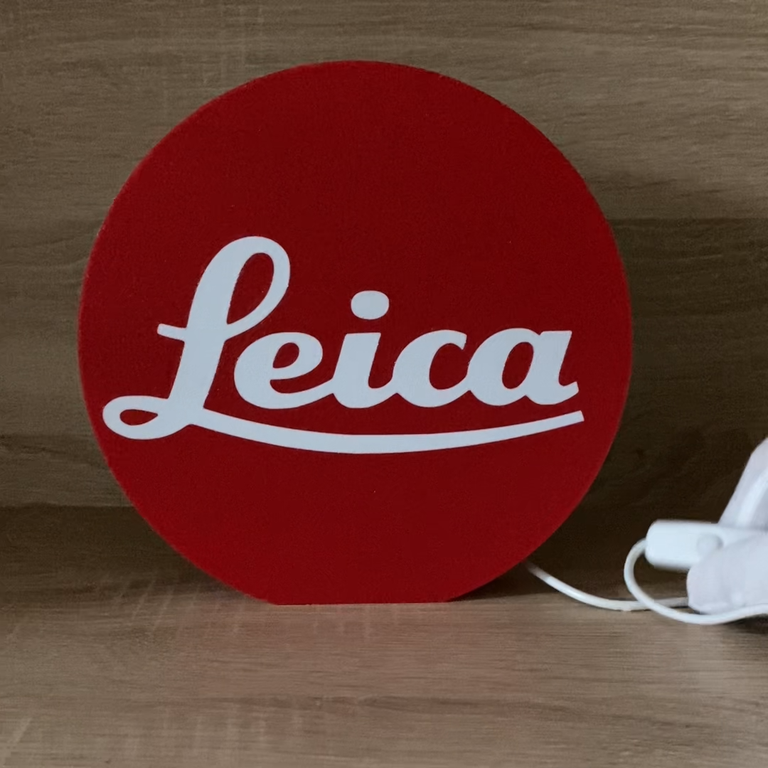 Leica Logo Light Box 3D Printed USB LED Lamp Neon Sign For Camera