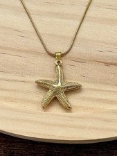 Gold-Plated Stainless Steel Starfish Necklace