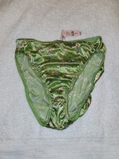 Victoria's Secret Second Skin Panties Green Floral Vintage NWT Medium