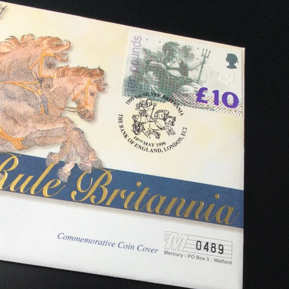 1999 Britannia 1oz Silver Two Pounds £2 coin in Bank of England cover - Image 3 of 4