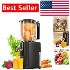 5.5-Inch Cold Press Juicer with 99% High Juice Yield - Effortless Whole Juicing