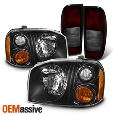For 01-04 Nissan Frontier Oe Style Headlights Tail Lights Dark Red Housing For 01-04 Nissan Frontier Oe Style Headlights Tail Lights Dark Red Housing