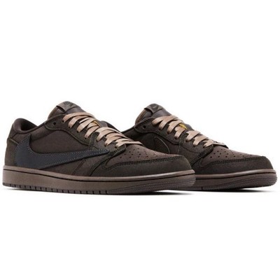 Travis Scott Air Jordan 1 Retro Low Velvet Brown Dark Mocha. Size 8.5 DM7866-202