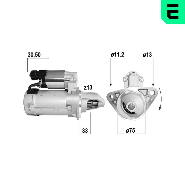 ERA Anlasser Starter 221189A 12V FüR Honda CR 5 4 HR RU Civic IX FK Tourer Dtec-image