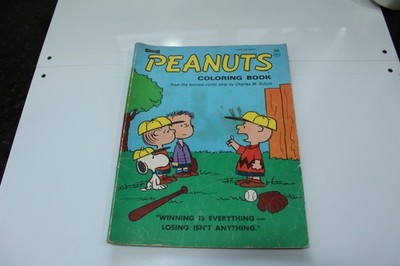 Vintage Peanuts Coloring Book Snoopy Linus Charlie Brown #3995