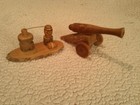 Vintage Two Souvenir Moonshine Still & Cannon Made from Wood — photo 1