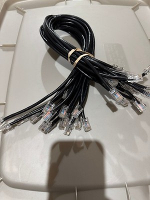 pkg of 19pcs, CAT5e Ethernet Patch Cord RJ45 LAN Cable 2ft