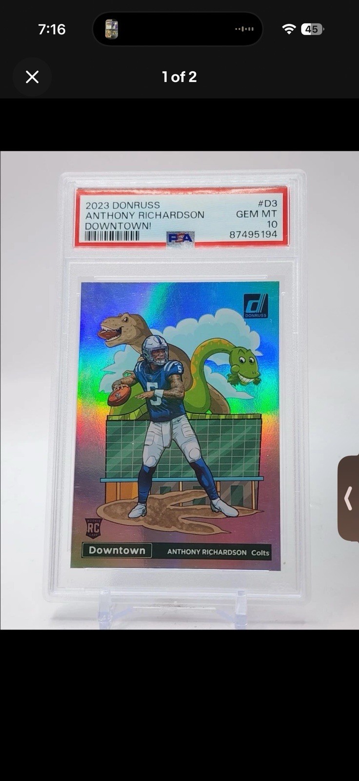 2023 Panini Donruss - Downtown! Anthony Richardson #D-3 (RC)