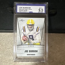 Leaf Draft Joe Burrow Rookie Silver RS-04 CCG 9.5 Football Card 2020. rookie card picture
