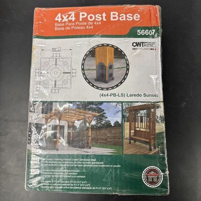 #ad #ad OWT Laredo Sunset Post Base Kit Hardware Ornamental Wood Ties Black 4quot; x 4quot; $35.97