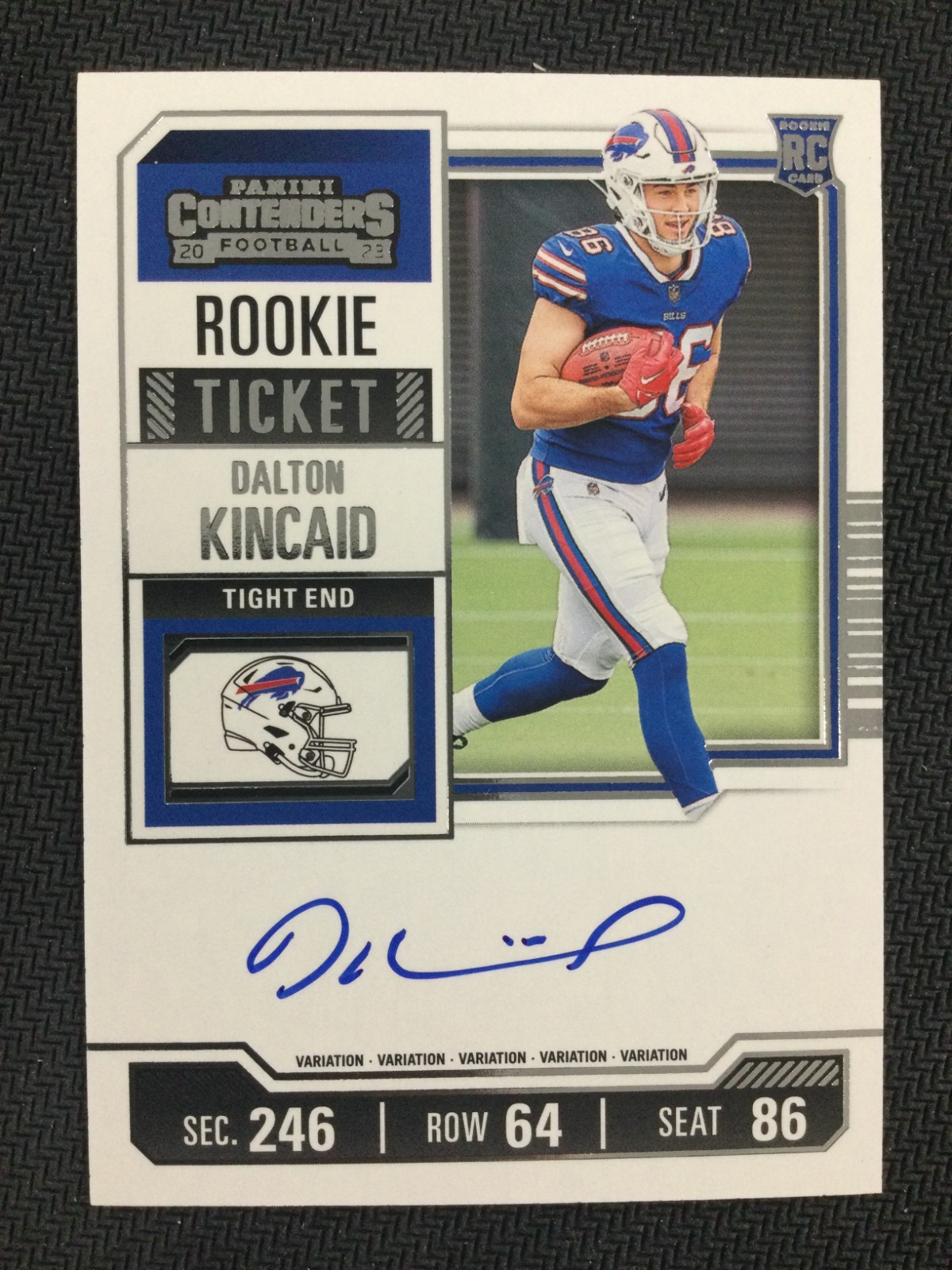 2023 Panini Contenders #107 Dalton Kincaid Rookie Ticket Autograph Variation