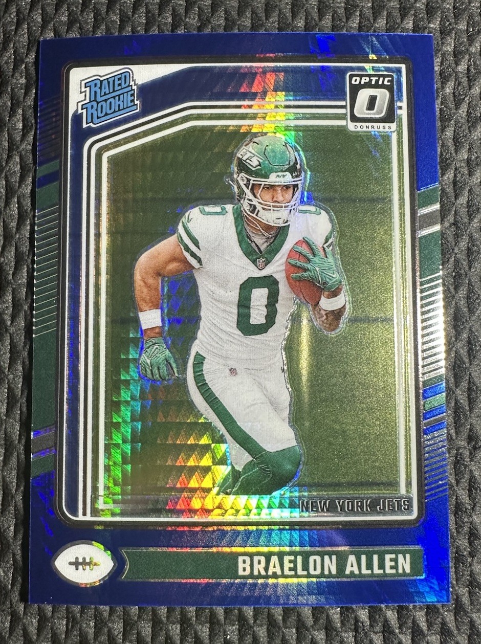 2024 Panini Donruss Optic Rated Rookie Braelon Allen #211 Blue Hyper Prizm (RC)