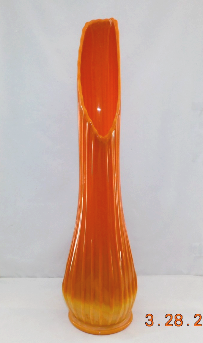 Glass Studio Toos 百華 Vermillion オレンジ LE Smith 1960's Bittersweet Fiery Orange Blown & Swung Glass