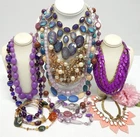 VINTAGE TO NOW FASHION/COSTUME JEWELRY NECKLACE LOT, ASSORTED TYPES & MATERIALS