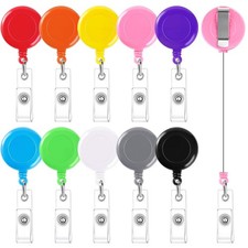 30 Pieces Retractable Badge Reels with Swivel Alligator Clip Badge Reels Hold...