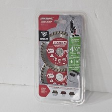 NEW 2x DIABLO 4-1/2 in Turbo Rim Masonry Diamond Cut Off Blade Value Pack 2-Pack