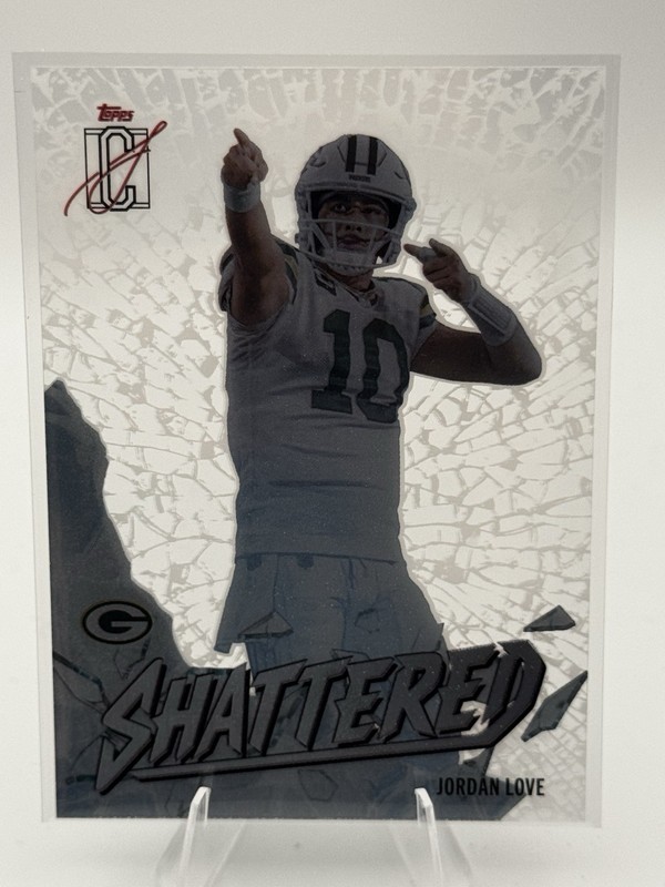 2025 Topps Signature Class #S-12 Jordan Love Shattered SP Acetate Insert