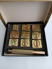 1980 Craftool Leathercraft 10pc Number Set #8135 3/4" Made In USA Excellent!!