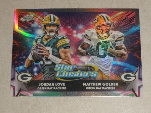 2025 Topps Cosmic Chrome Star Clusters #10 Jordan Love Matthew Golden RC B