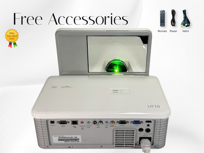 SMART UF70W DLP Projector UST 3000 Lumens Home Theater HD HDMI w/Bundle