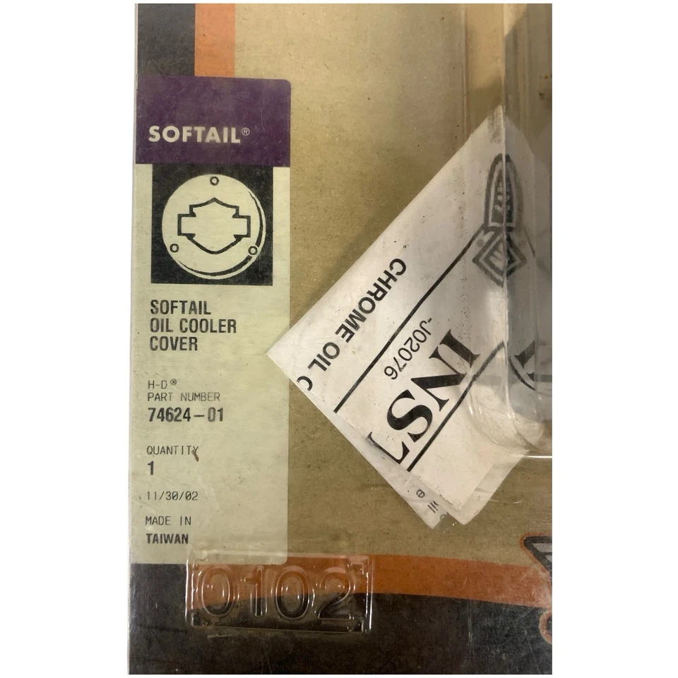 Harley Softail Springer Fatboy Heritage fxstb Chrome Oil Cooler Cover 74624-01 — 第 2/4 张图片