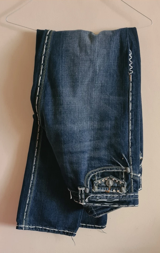 Jeans vintage Laguna Beach Co talla W32" L33" tiro 10" (ancho de pierna alterado) Foto 2 de 4