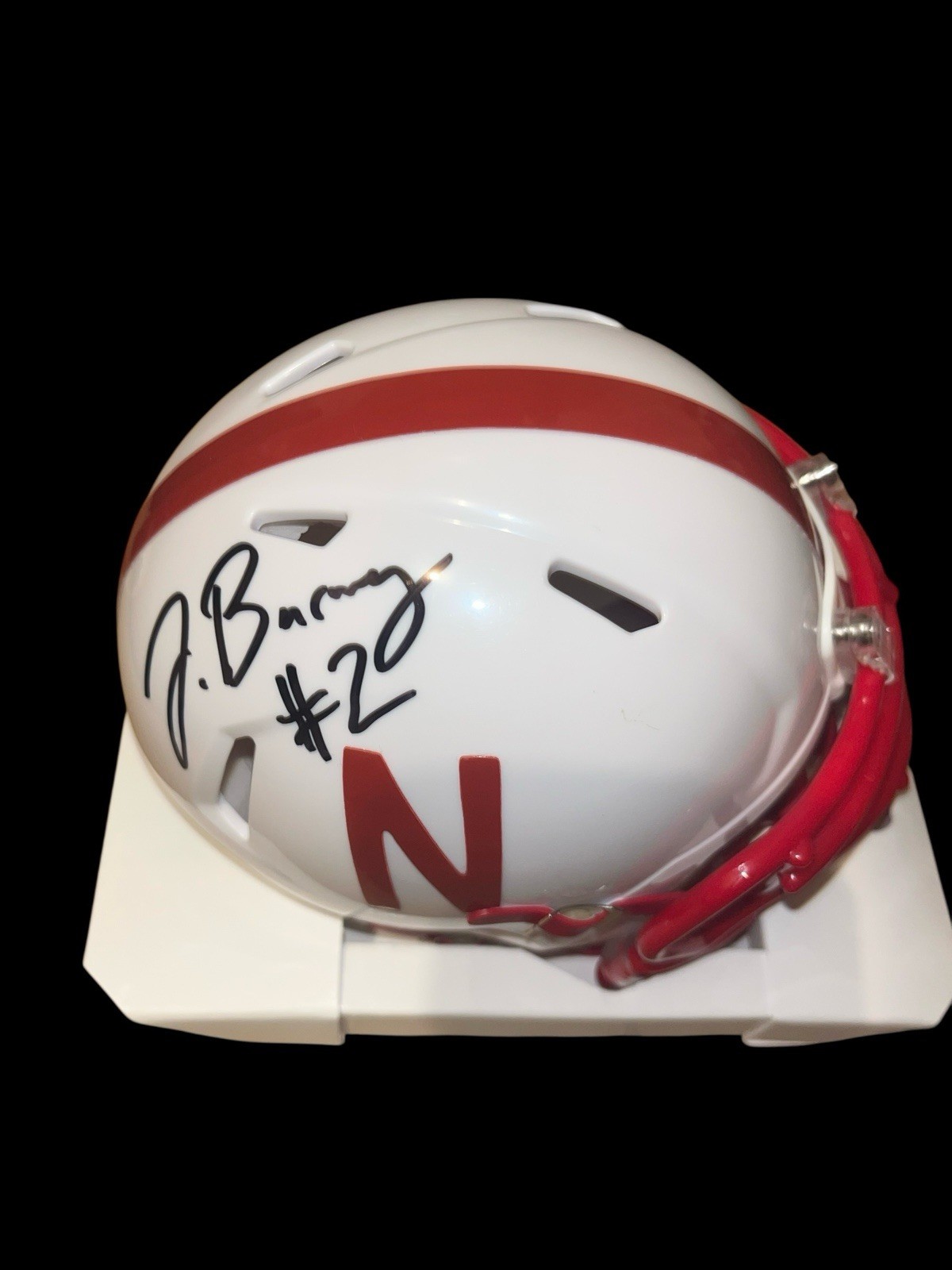 Jacory Barney Jr Autographed Signed Nebraska Cornhuskers Football Mini Helmet WR JSA 