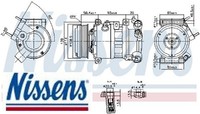 Nissens 890599 Kompressor FüR Klimaanlage Klimakompressor Kompressor