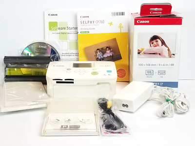 キヤノン SELPHY CP760 2565B004 6g7v4d0 Canon SELPHY CP760 Compact Photo Printer & (1) Color Ink / Paper