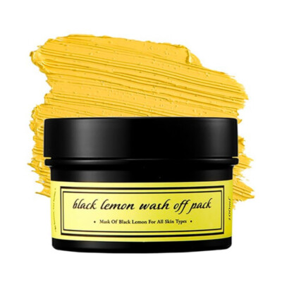 Aetem Black Lemon Wash Off Pack 100ml, Korean cosmetics, Kbeauty, sample