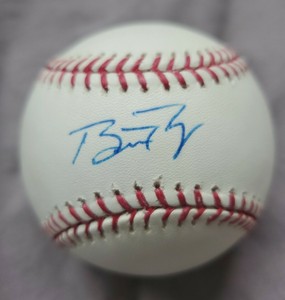 buster posey autographed baseball