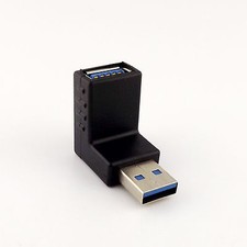 Down Angled 90 Degree USB 3.0 A Male To USB A Female Extension Adapter Connector